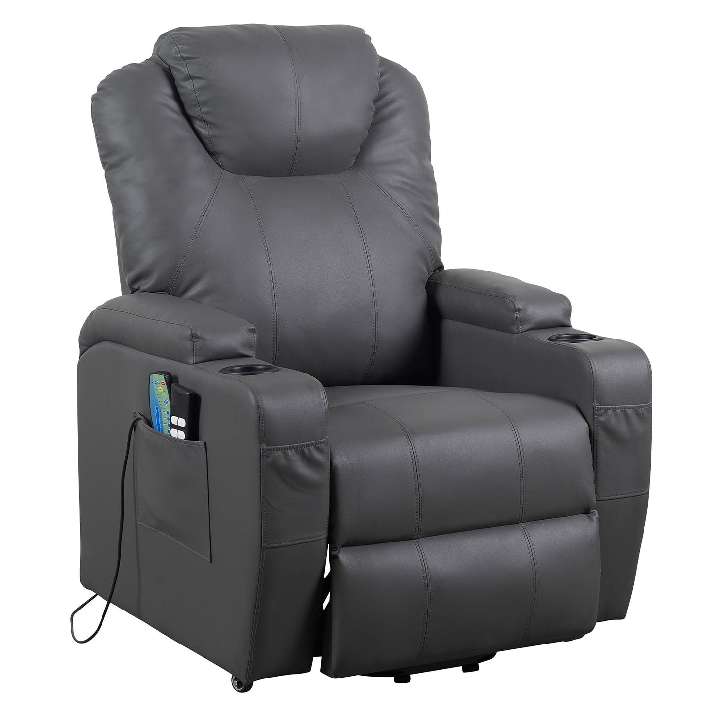 BER2 EVOLUTION: Alza persona con meccanica relax 2 motori con Vibro. Kit 4 ruote con freno. Portabicchieri