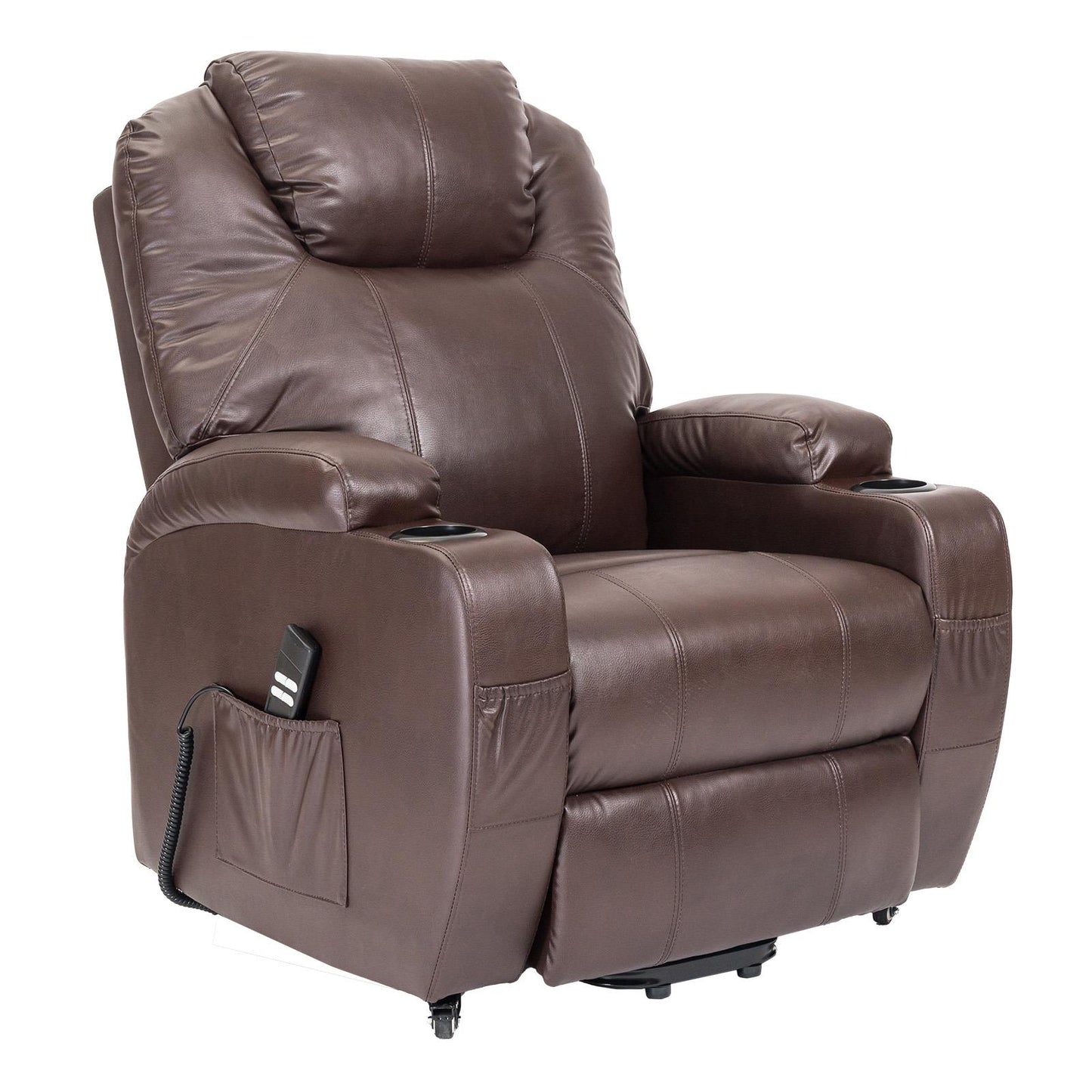 BER2 : Alzapersona e relax 2 motori. Meccanica standard Kit 4 ruote con freno. Portabicchieri