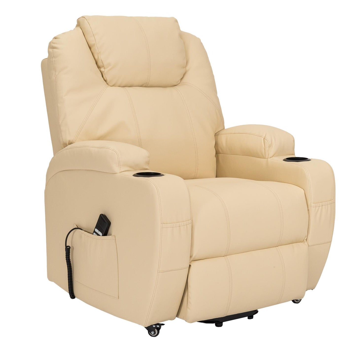 BER2 : Alzapersona e relax 2 motori. Meccanica standard Kit 4 ruote con freno. Portabicchieri