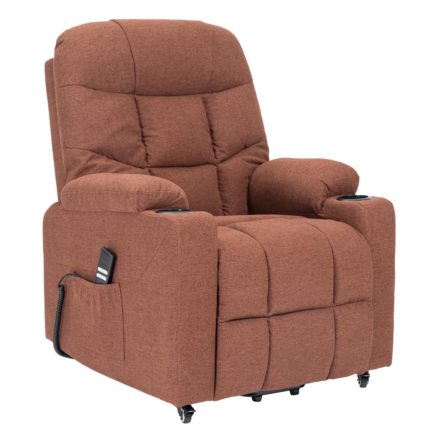 PAT2 (new) : Alzapersona e relax 2 motori e Vibromassaggio. Meccanica standard. Kit 4 ruote con freno. Portabicchieri
