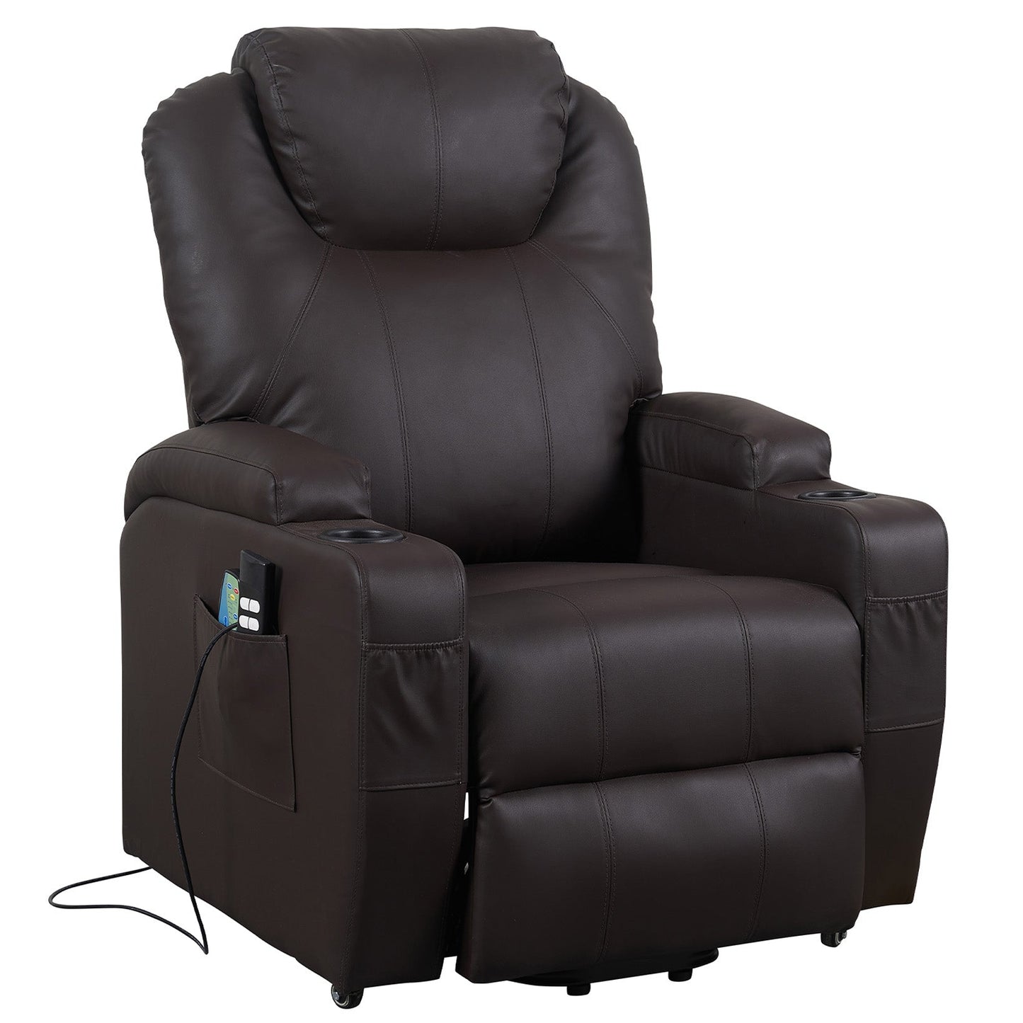 BER2 EVOLUTION: Alza persona con meccanica relax 2 motori con Vibro. Kit 4 ruote con freno. Portabicchieri