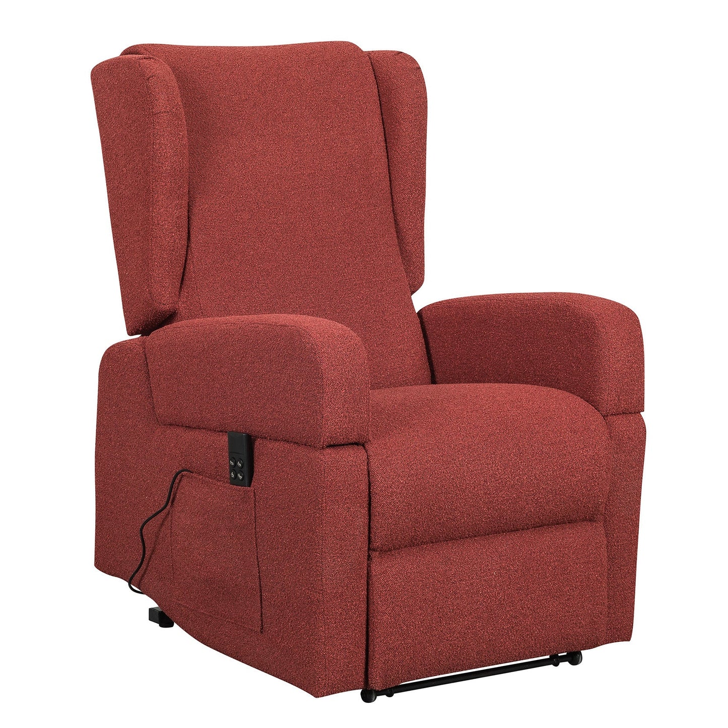 Ergotech: Heben und entspannen Sie 2 Motoren. Abnehmbare Armlehnen mit vollem Speicher. Rolltischgriffe