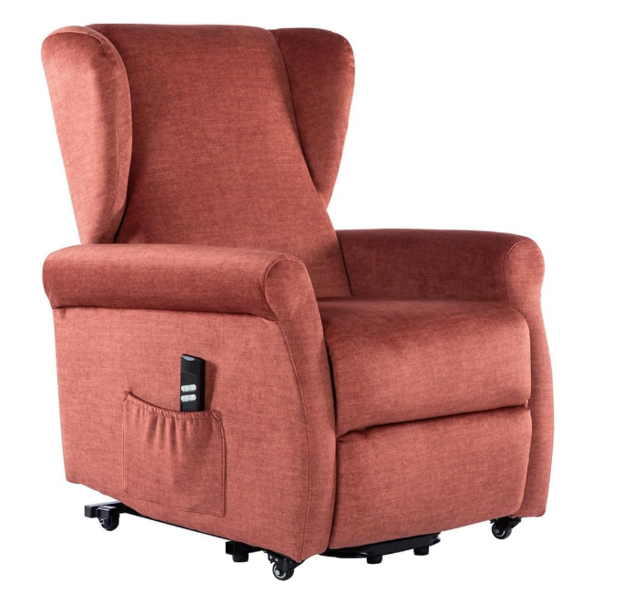 Alba : Alza persona  con meccanica relax 2 motori. Kit 4 ruote con freno